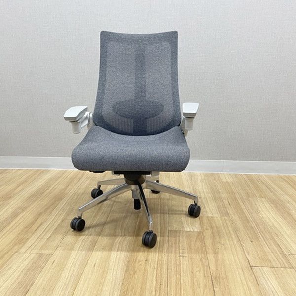 イトーキ アクト ハイバック アルミミラー脚 ランバサポート付 オフィスチェア 肘付 ダークグレーT