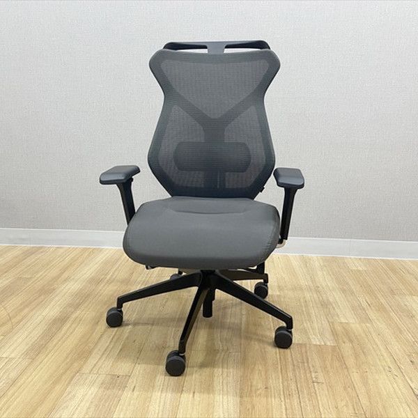 イトーキ セクア ランバーサポート付 ハンガー付 オフィスチェア 肘付 オフブラックW