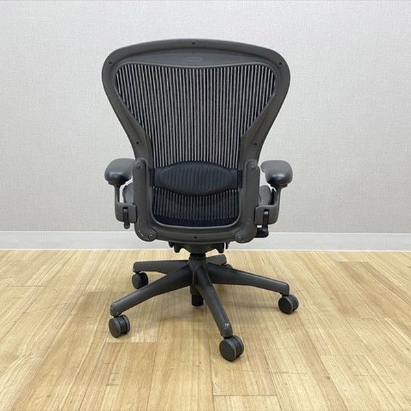 HermanMiller アーロン Bタイプ ランバーサポート付 オフィスチェア 肘付 ハーマンミラー ブラック 家庭用椅子 オフィスチェア ワークチェア 椅子 チェア