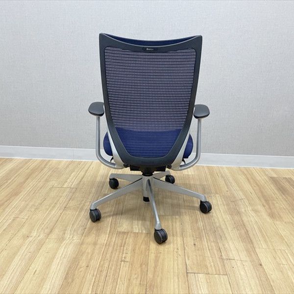  オカムラ バロン ハイバック メッシュ オフィスチェア 肘付 ダークブルー 軽量収納 オフィスチェア ワークチェア 椅子 チェア