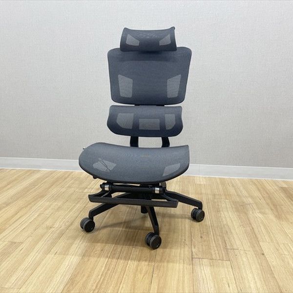 オフィスチェア グロウスピカ プロ ラシカルジャパン ヘッドレスト ハンガー付 オットマン付 肘無 ブラック