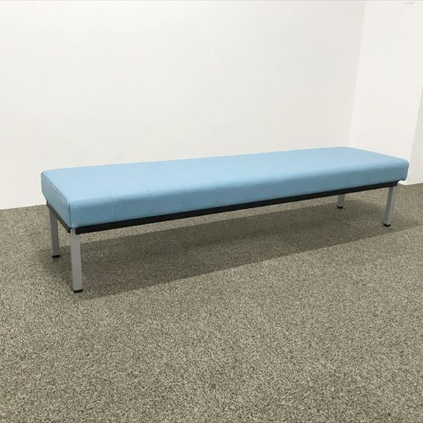 ロビーチェア 3人用 ロビーベンチ ブルー