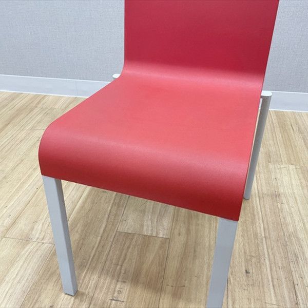  会議椅子 スタッキング 肘無 03 Vitra ヴィトラ ブライトレッド バルコニーチェア オフィスチェア ワークチェア 椅子 チェア
