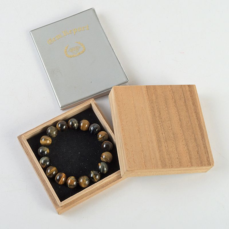 【未使用】虎眼石　ブレスレット 美術品・アンティーク・コレクション ゼブラタイガーアイ 虎眼石