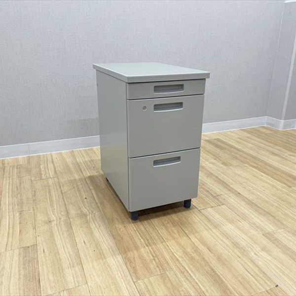 脇デスク 3段 SR型 袖机 コクヨ グレー