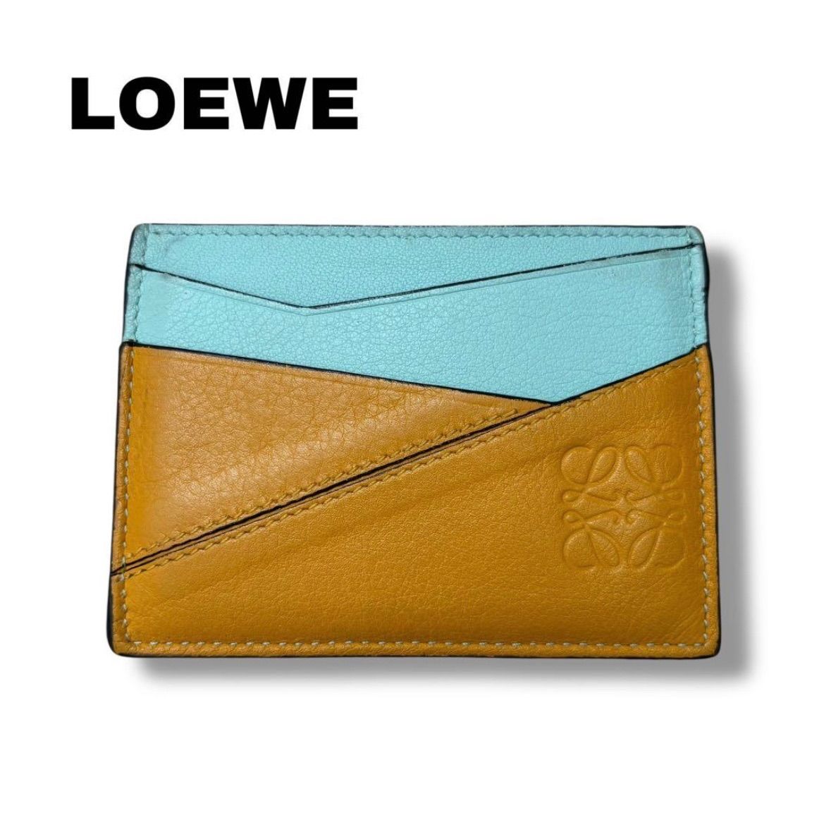 LOEWE カードケース パズル プレーン レザー バイ