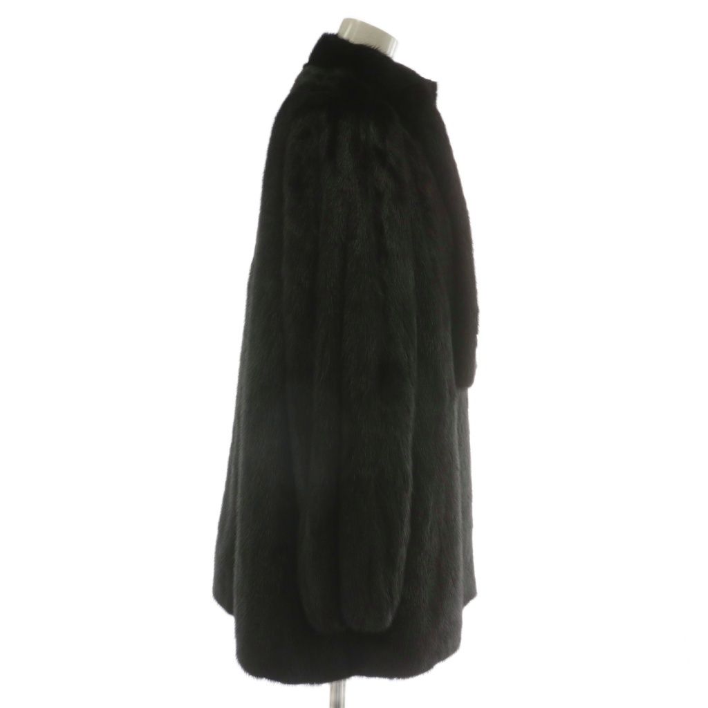 ハドソンズ ベイ カンパニー Hudson s Bay Company ファーコート アウター 毛皮 ミンク ミドル 黒 ブラック |XZ GY18