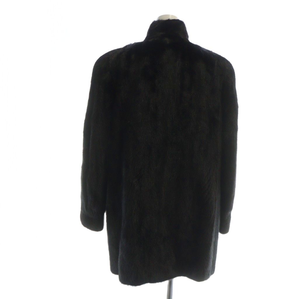 FLASH FUR mon bat ムーンバット 毛皮コート ブラックミンクファー 長袖 ミドル 総裏地 13 LL 黒 ブラック GY18 MQ