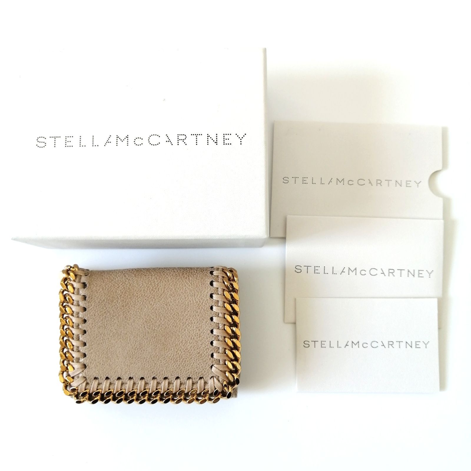 ステラマッカートニー トリフォールド ファラベラ スモールウォレット 三つ折り財布 ベージュ 190