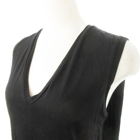 アクネ ストゥディオズ Acne Studios タックスリーブミニワンピース Vネック ノースリーブ ストレッチ とろみ感 小さいサイズ XS 黒 ブラック AH 15 GY 99 その他 トップス