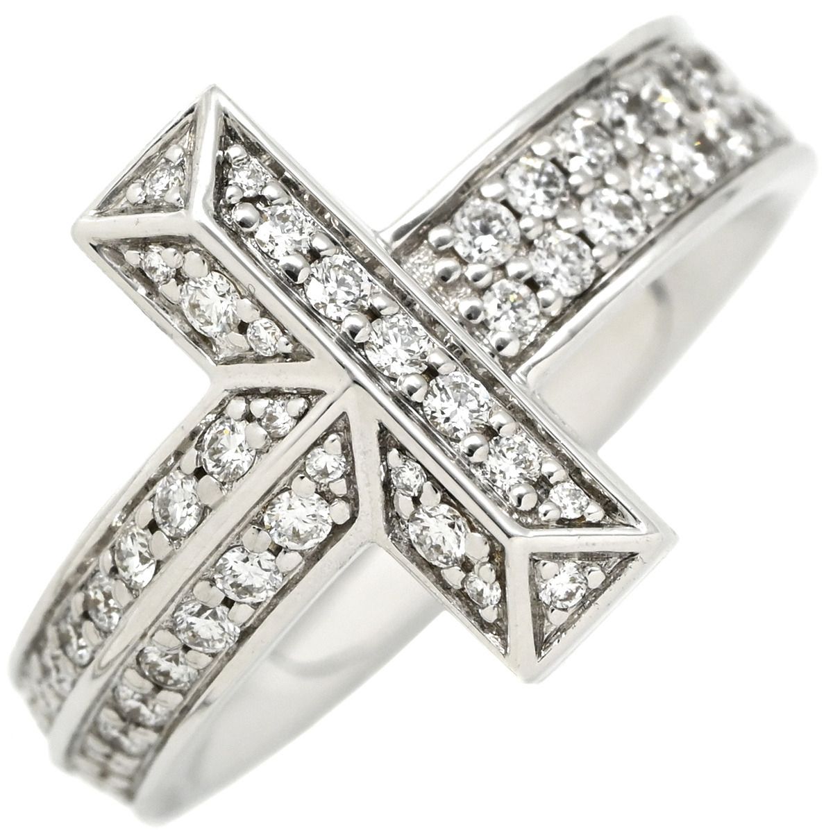 ティファニー Tiffany & Co リング 指輪 Tワン ワイド ダイヤ K18WG