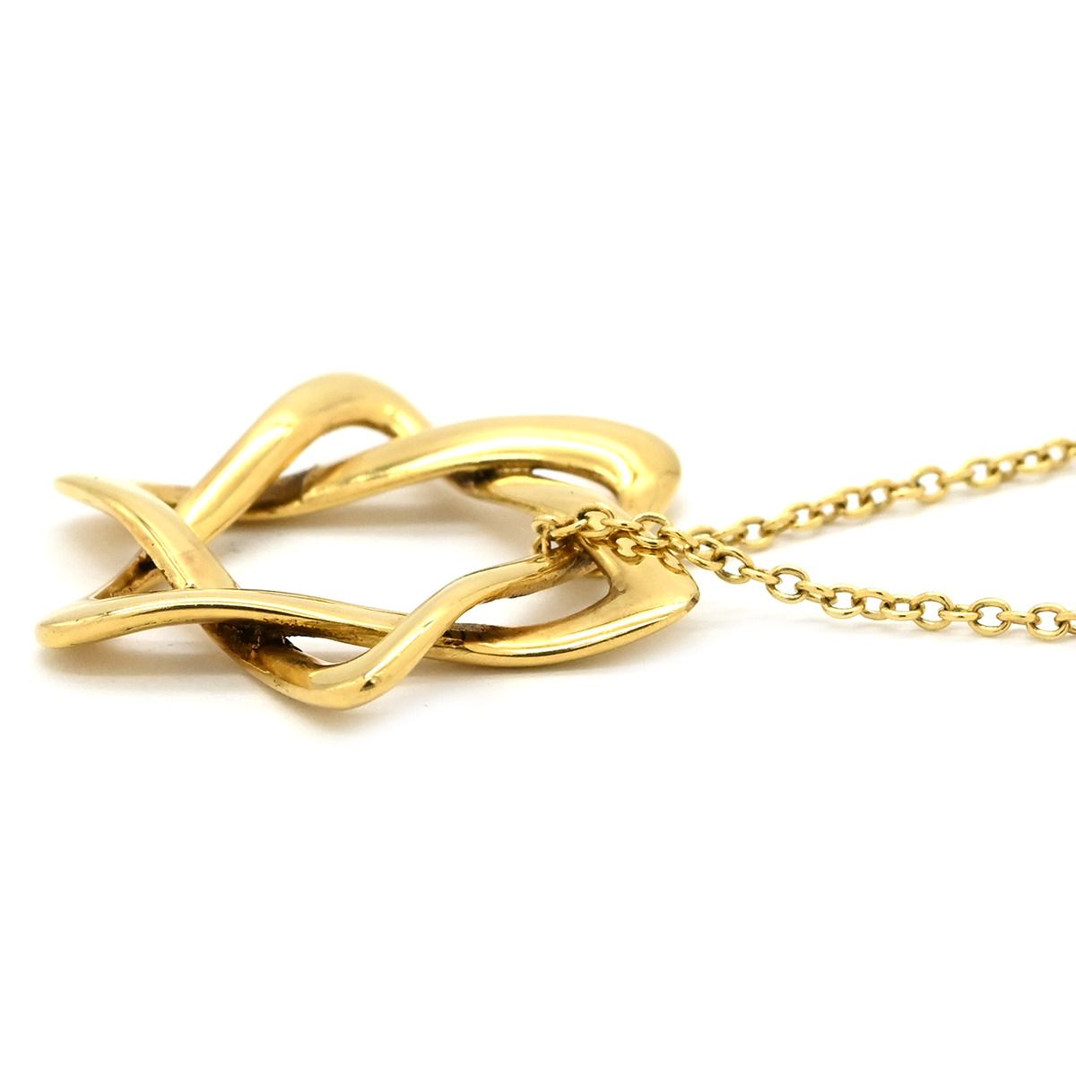 ティファニー Tiffany - Co ネックレス スター オブ ダビデ K18YG イエローゴールド ダビデの星 エルサペレッティ Au750 YG