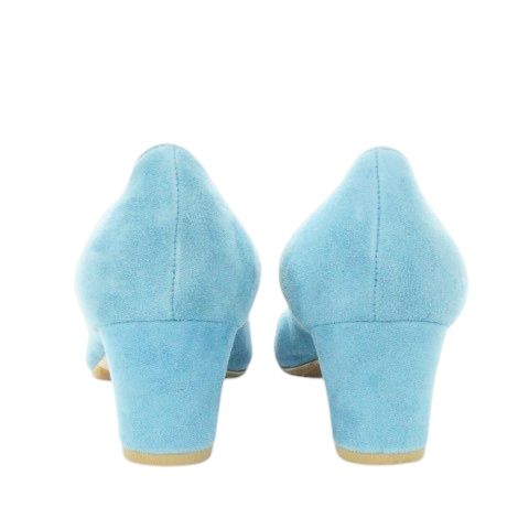  ピッピシック パンプス スエード ミドルヒール ポインテッドトゥ 37.5 24.5 cm 水色 ブルー |AH 17 GY 99 その他 トップス