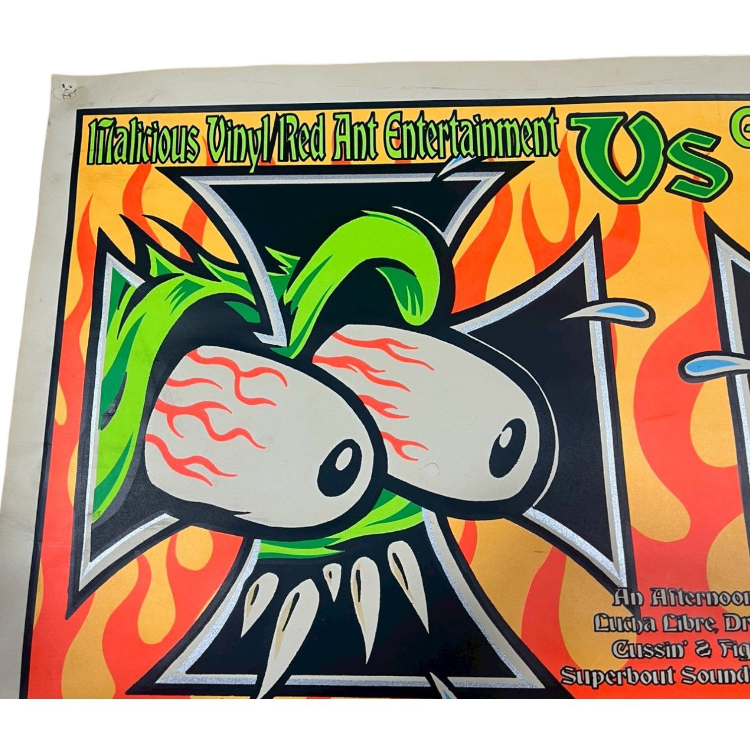 Frank Kozik Masters of Reality Lit-Slo Burn 13TH 1997 イベント ポスター Malicious Vinyl Red Ant Entertainment vs Giant Robot Magazine