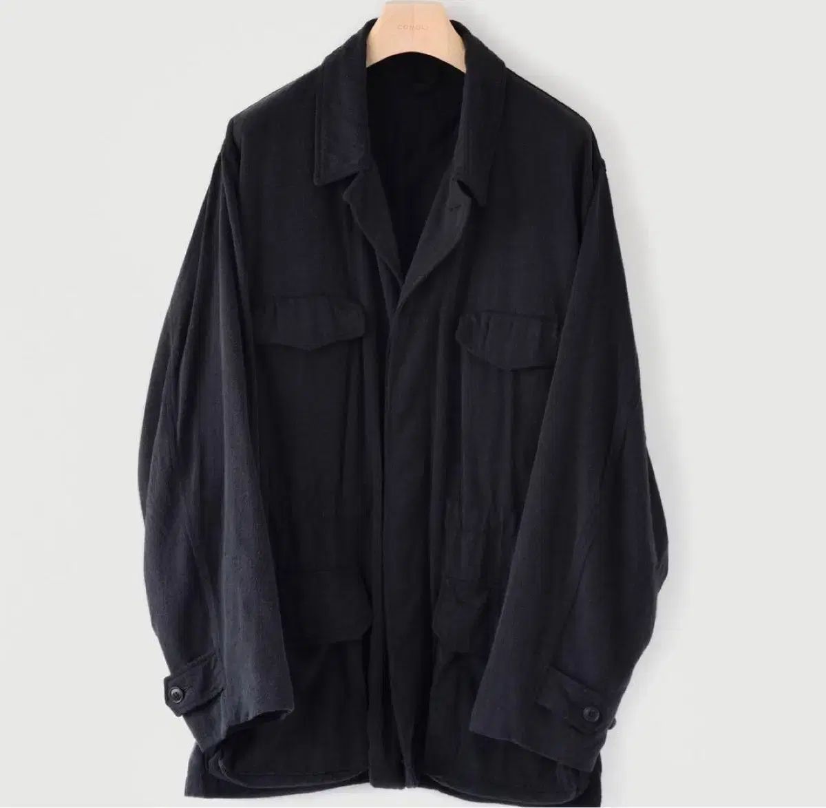 2 コモリ シルク넵 ミリタリー ジャケット