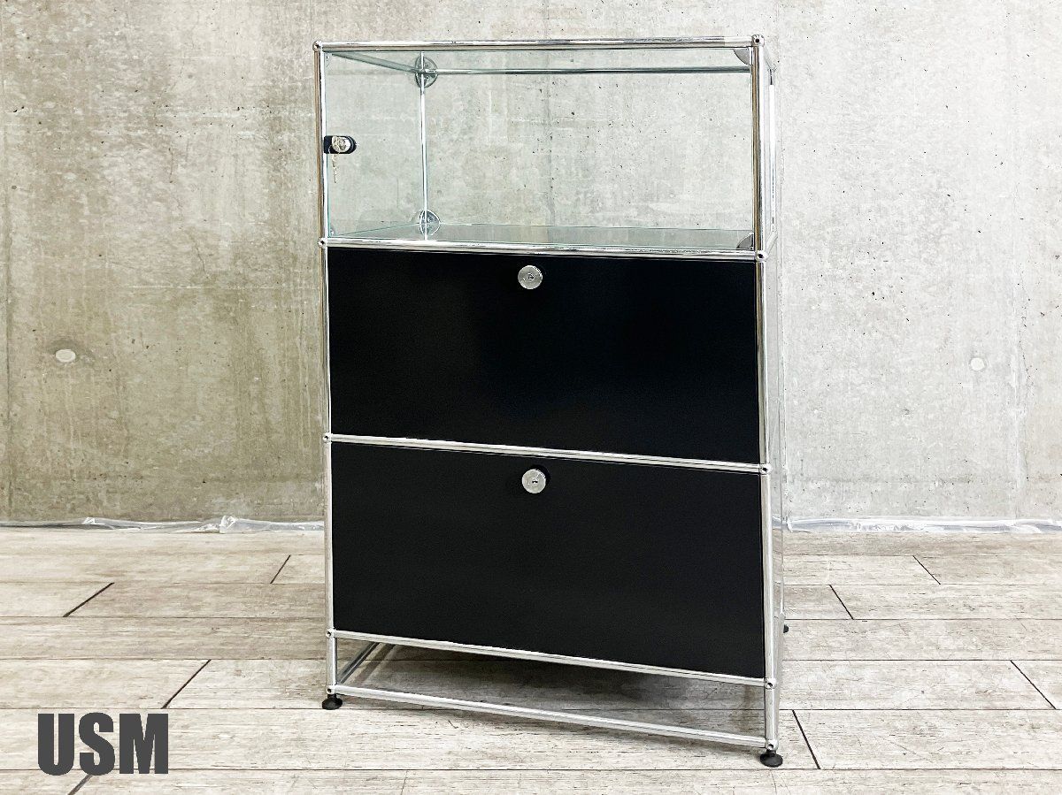 USMハラー 1列3段キャビネット ブラック D500 GRDDEX ショーケース