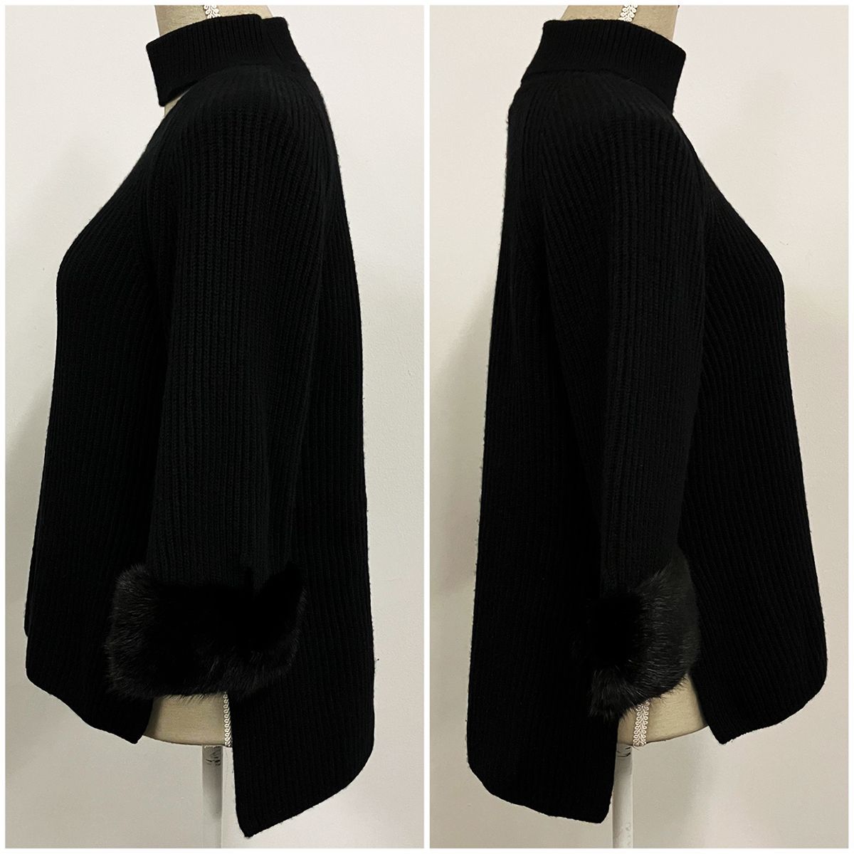 FENDI フェンディ カシミヤ ニット ファー サイズ38