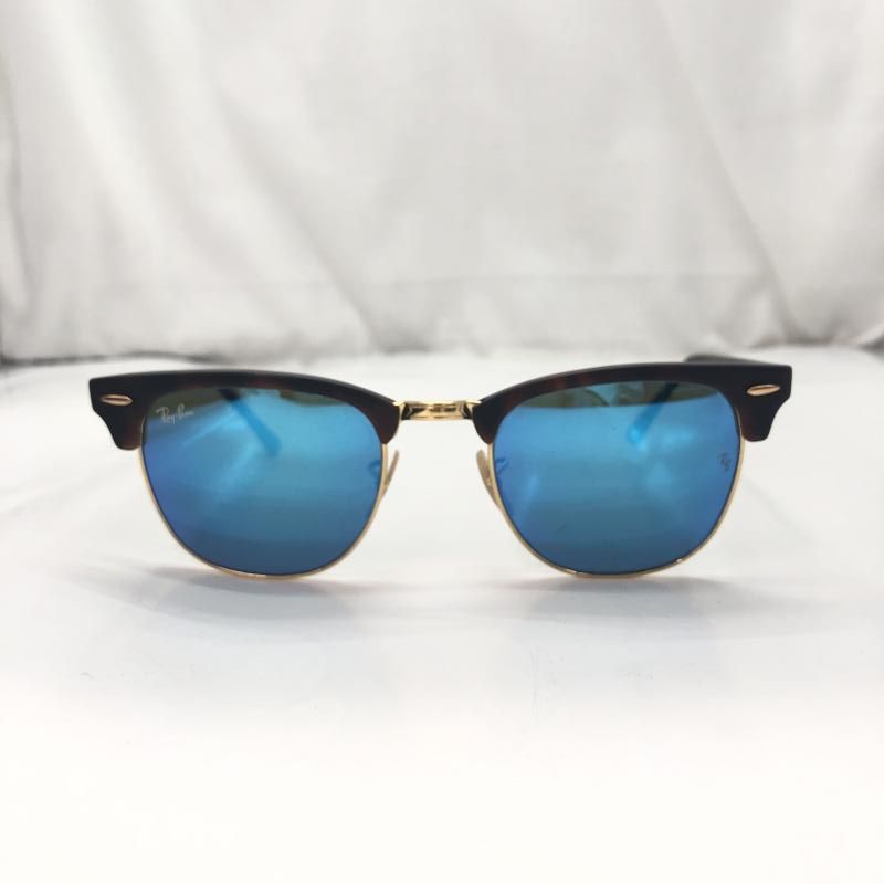 未使用級　レイバン　クラブマスター　サングラス　黒フレーム　青レンズ 中古】Ray-Ban サングラス クラブマスター RB3016 ブルーレンズ