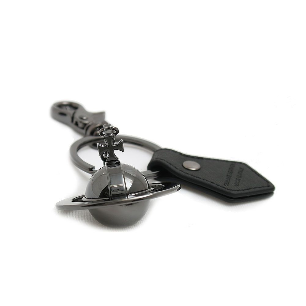 ヴィヴィアンウエストウッド VIVIENNE WESTWOOD キーホルダー サフィアーノ SAFFIANO オーブ キーリング チャーム ガンメタル おしゃれ 人気 ブランド 誕生日 記念 プレゼント ギフト