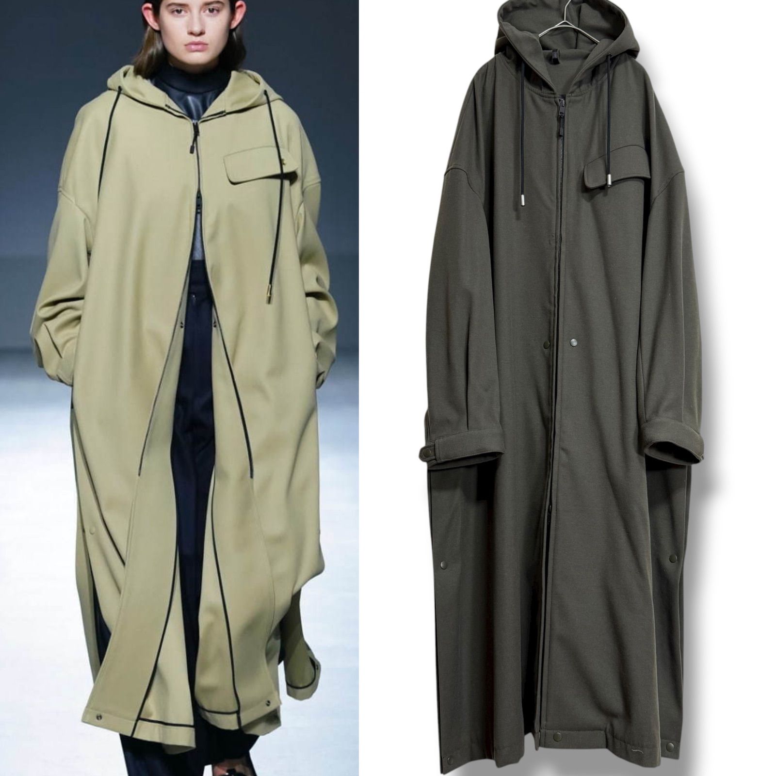 wcj 【撥水】エコファーライナー付きコート 【撥水】エコファー