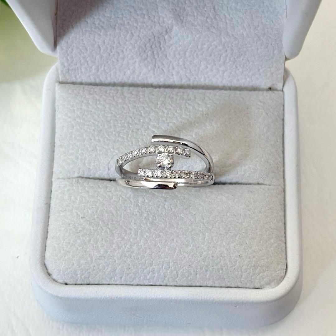 281 ヴァンドーム青山 K18 ダイヤモンド 0.28ct リング