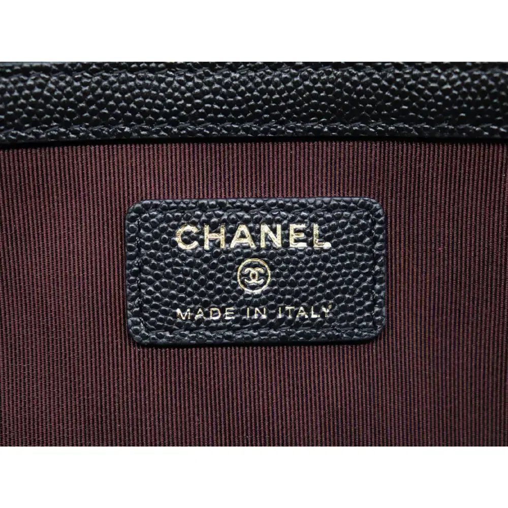 CHANEL シャネル クラシック キャビア ラージ ゴールド金具 ブラック クラッチバッグ フルセット 31番台 DECORATOM_COM_BR
