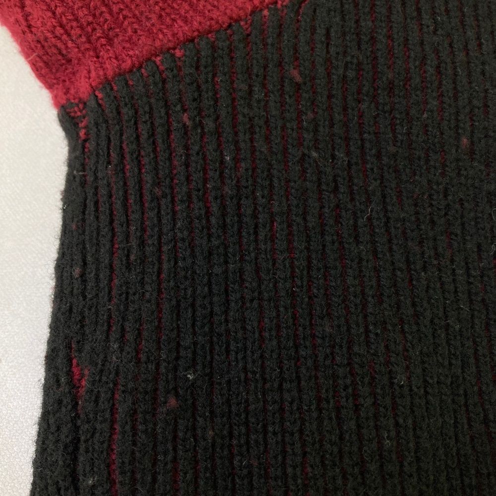 裏地付 ウール混ニット切替