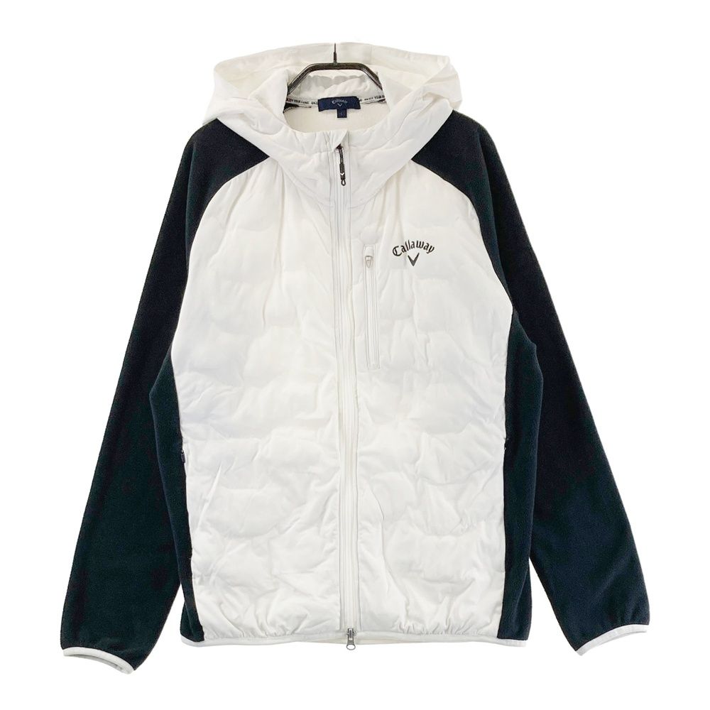 サイズ L CALLAWAY キャロウェイ ボア 切替 中綿ジップジャケット ホワイト系 240101411829 ゴルフウェア メンズ ストスト