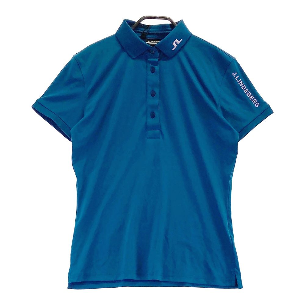 サイズ M J.LINDEBERG ジェイリンドバーグ 半袖ポロシャツ ブルー系 240101538575 ゴルフウェア レディース ストスト