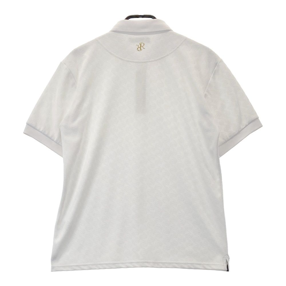 サイズ：L RESURRECTION レザレクション 半袖ポロシャツ 総柄 ホワイト