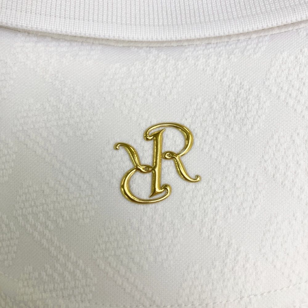 サイズ：L RESURRECTION レザレクション 半袖ポロシャツ 総柄 ホワイト