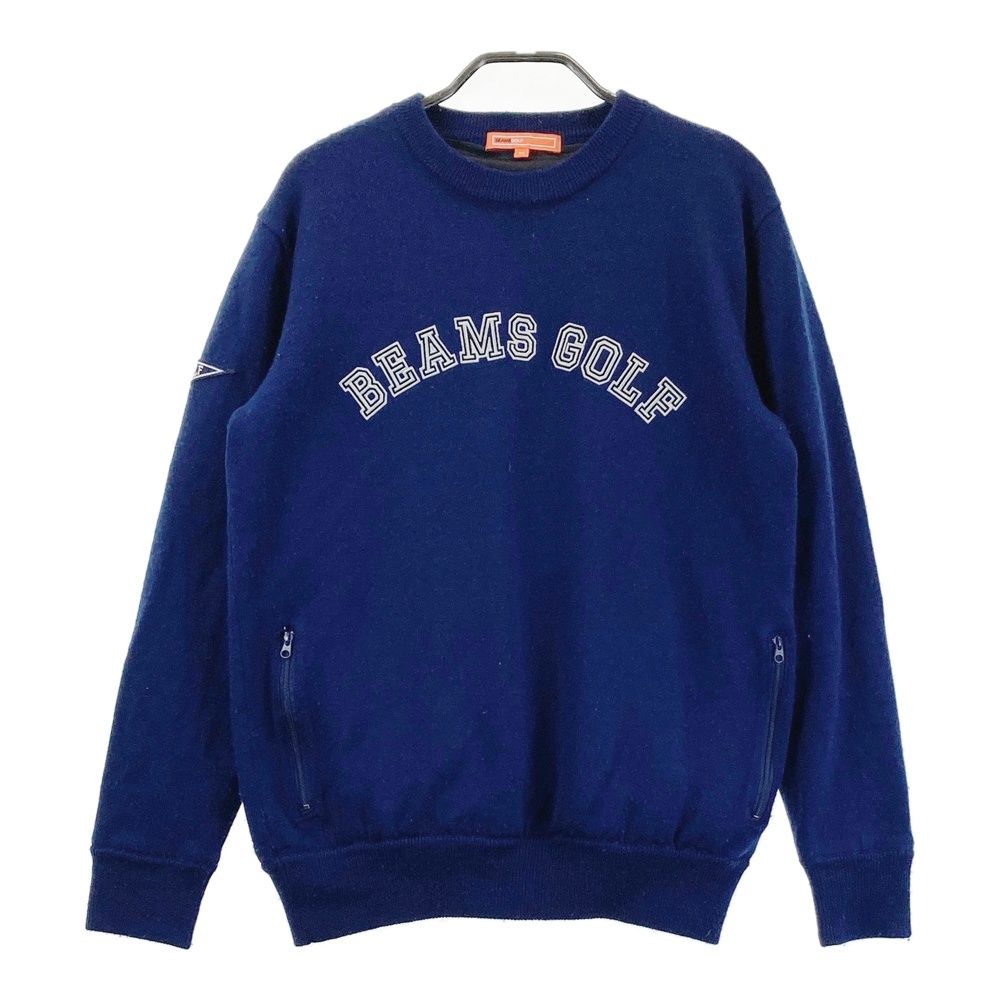 サイズ M BEAMS GOLF ビームスゴルフ 裏地付 ニットセーター ネイビー系 240101541673 ゴルフウェア メンズ ストスト