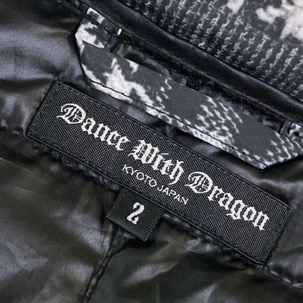 サイズ 2 DANCE WITH DRAGON ダンスウィズドラゴン ダウンベスト 総柄 ブラック系 240101554935 ゴルフウェア メンズ ストスト LLC-HASEGAWATOSO_COM