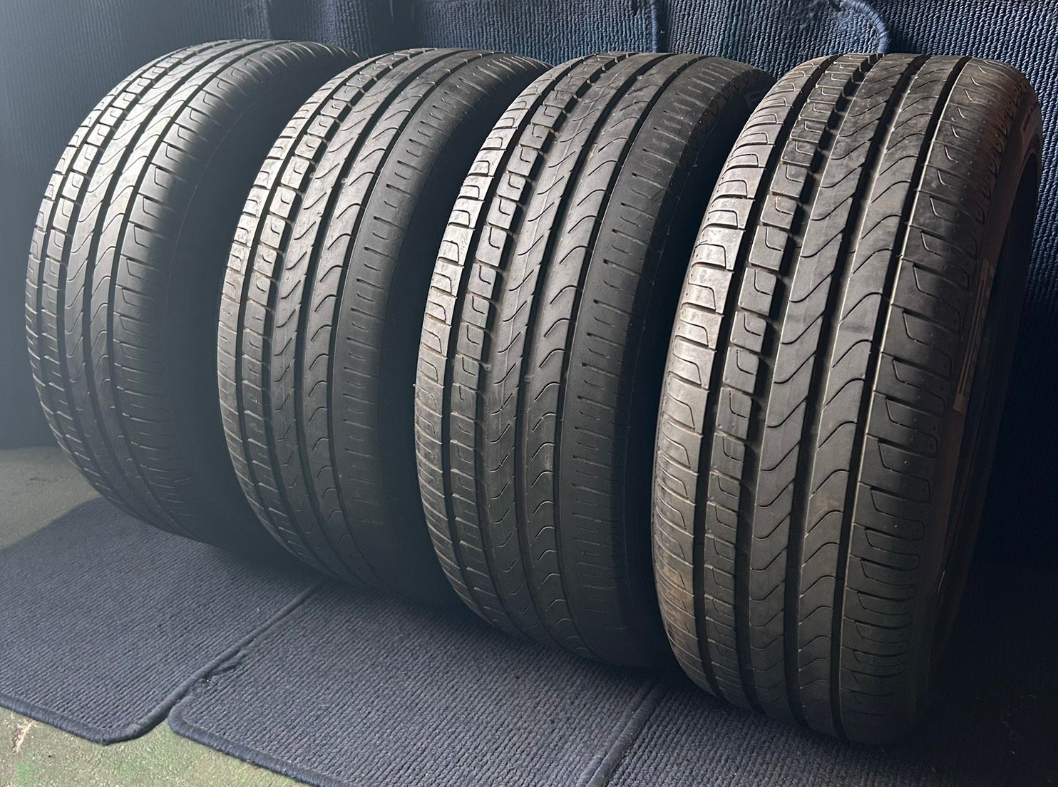 造 溝7 5～9分山 PIRELLI CintuRatoP 7 4本 225 50 R 17 ランフラット 1本パンク修理痕あり ASP 3323