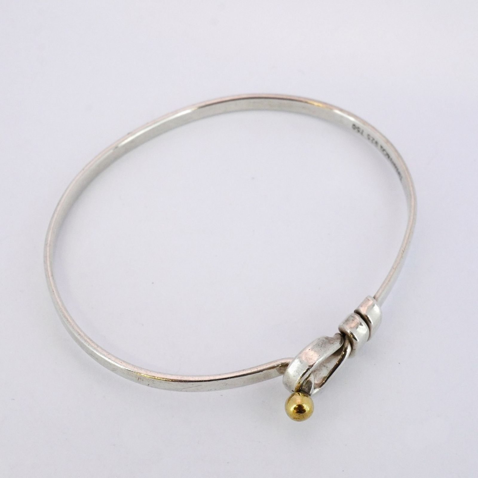 ティファニー Tiffany ティファニー バングル フック＆アイ K18YG イエローゴールド シルバー925レディース