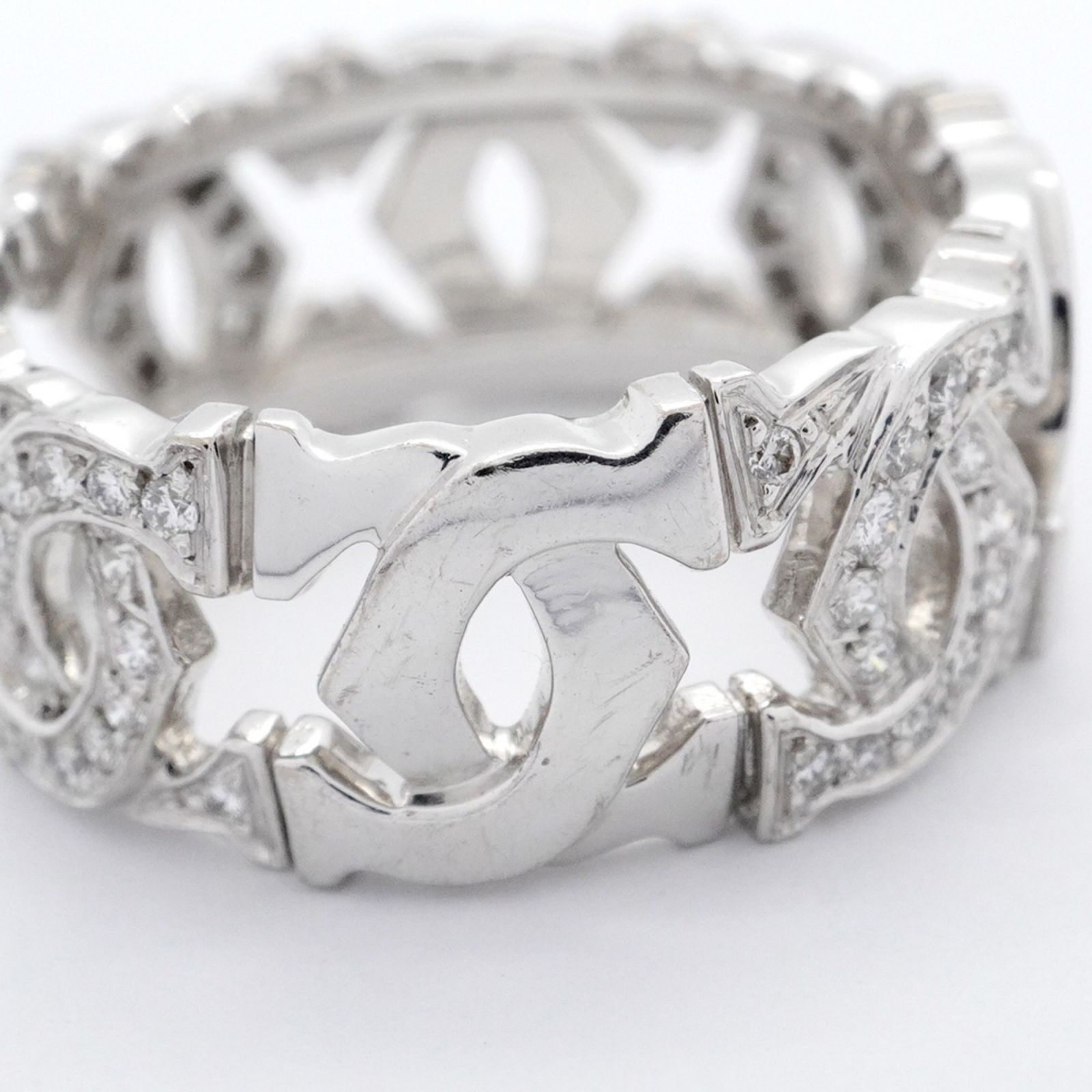 カルティエ Cartier カルティエ リング アントルラセ K18WG ホワイトゴールド ダイヤモンド ＃55メンズ レディース FORTGASGNV_COM_BR