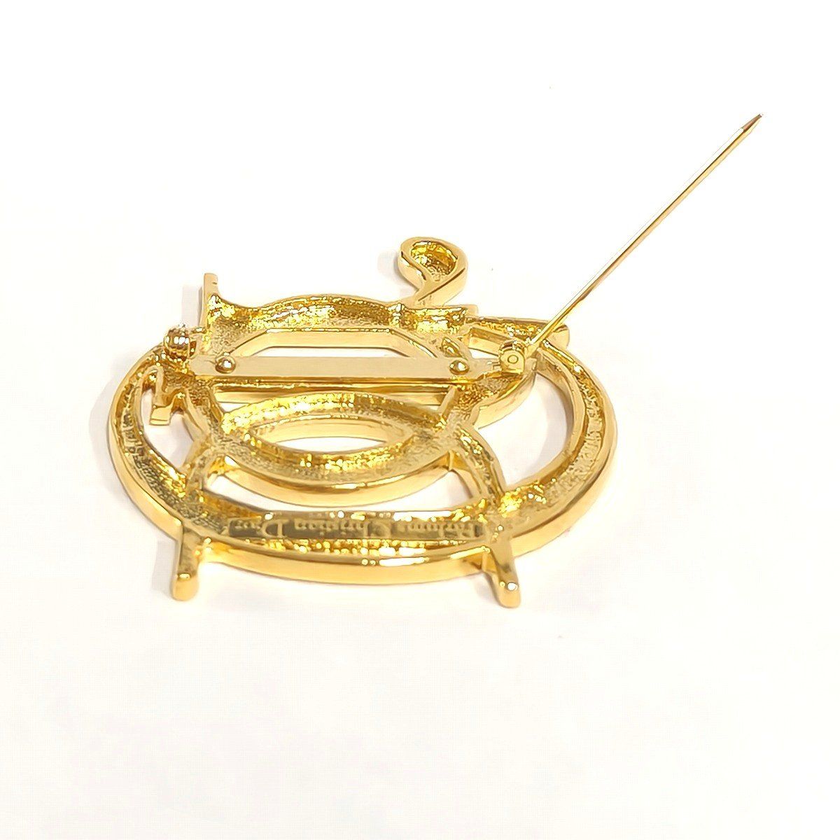 Christian Dior クリスチャン・ディオール エンブレム ロゴ ブローチ