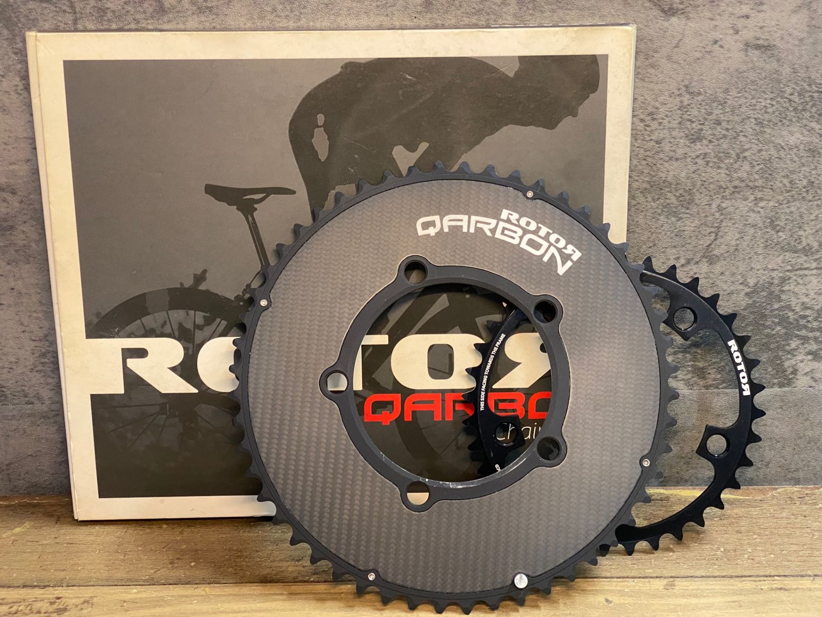 JN620 ローター ROTOR Q CARBON チェーンリング 52|36T PCD 110mm