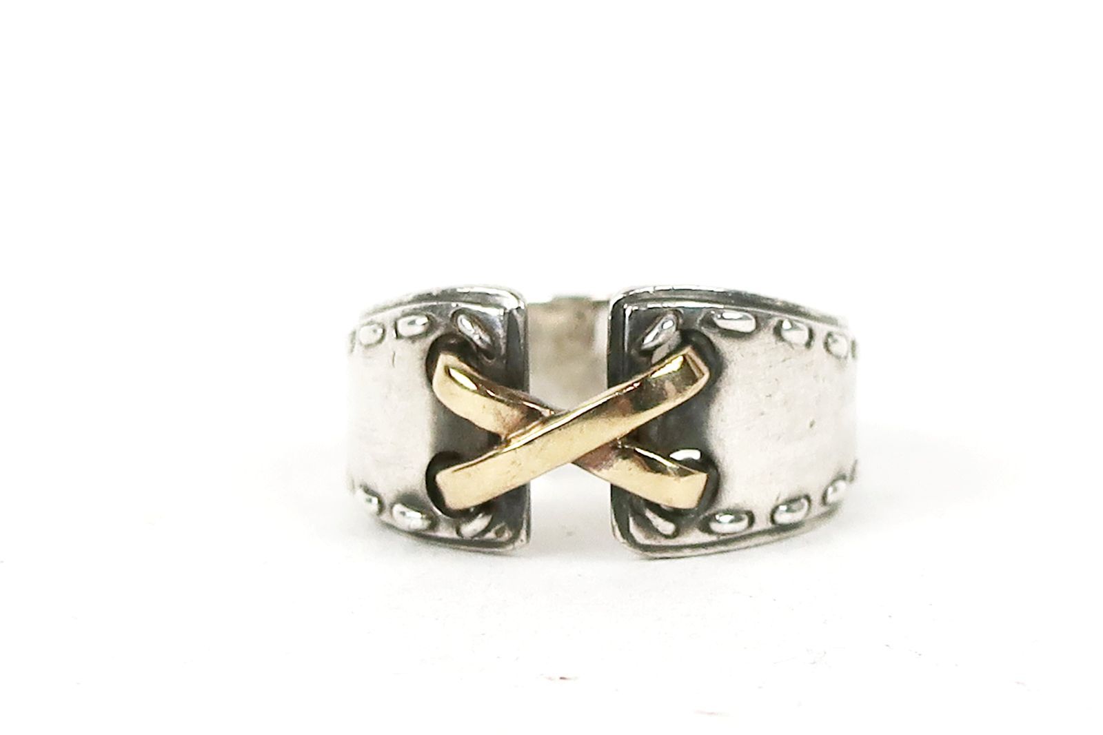 HERMES エルメス メキシコ シルバーリング 指輪 925 K18 コンビ ブランドアクセサリー 52 12号 小物 雑貨 TL80