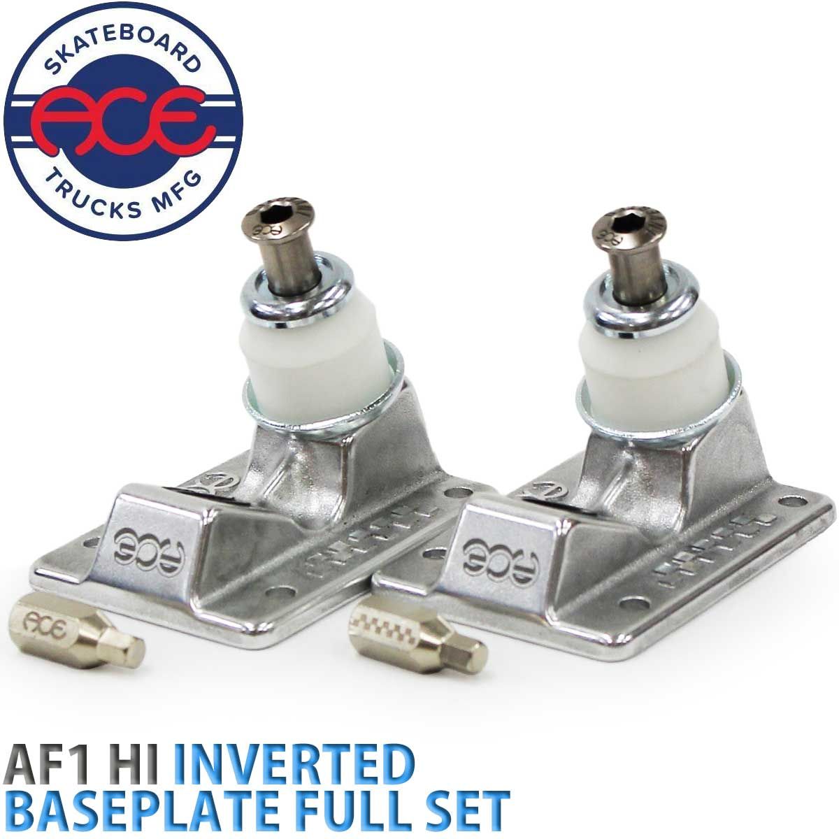 エース AF1 Inverted Baseplate Full Set スケボー トラック パーツ インバーテッド ベースプレート フルセット ace スケートボード パーツ 足回り 2個セット