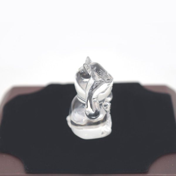 ネコ 招き猫の置物 水晶 天然石製 パワーストーン 4cm NEXPOTALLINN_EU