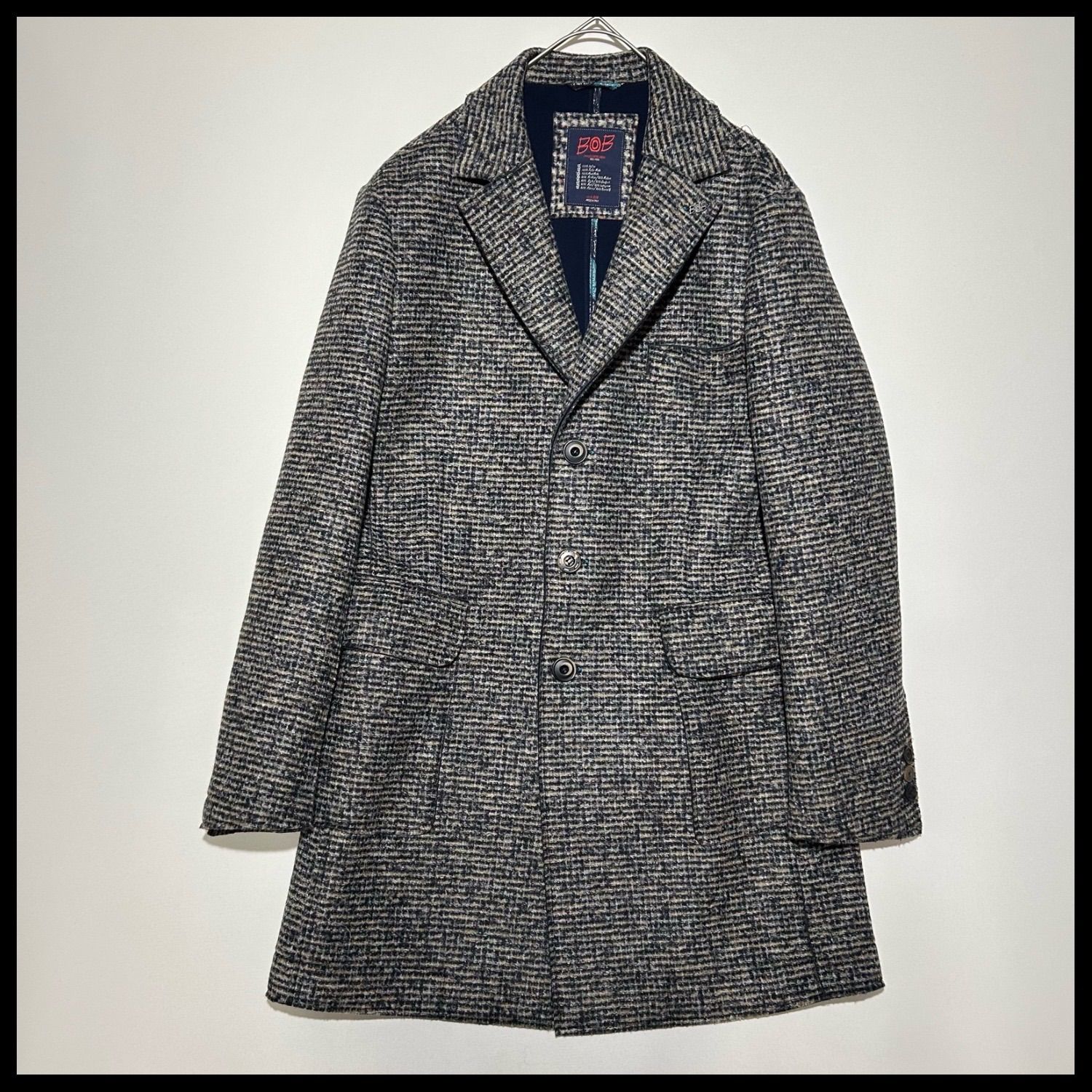 コラボ ボブ BOB RIELABO リエラボ ボンディング チェスターコート ニコル チェック