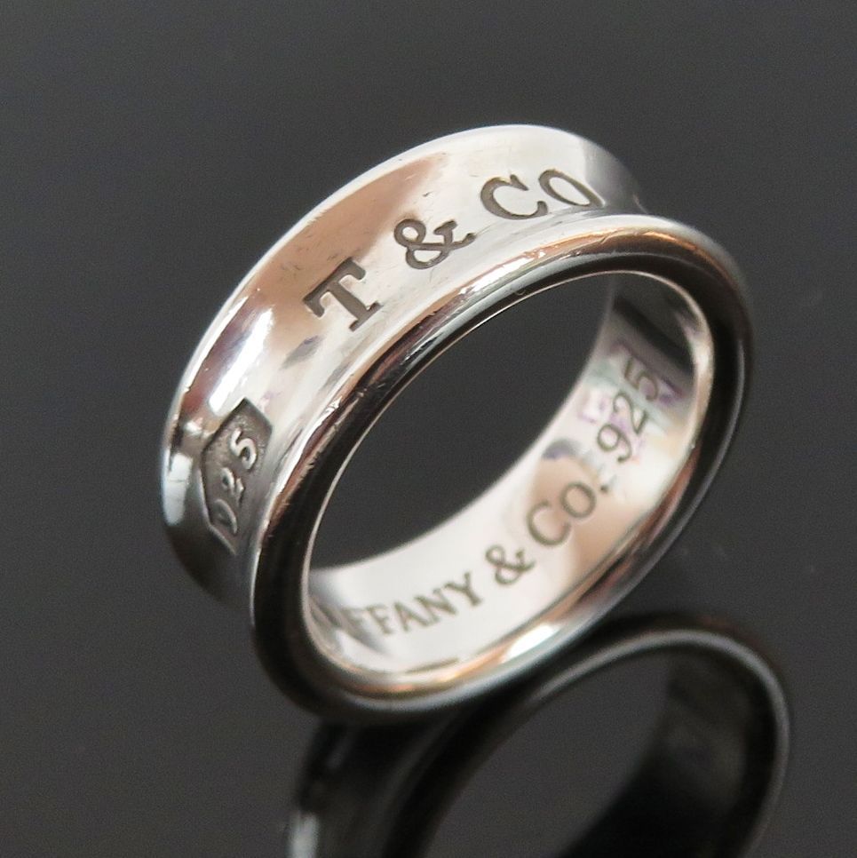 TIFFANY＆Co. ティファニー 1837™ リング 指輪 9号 ミディアム幅 スターリングシルバー925 ロゴ T＆CO rk9999