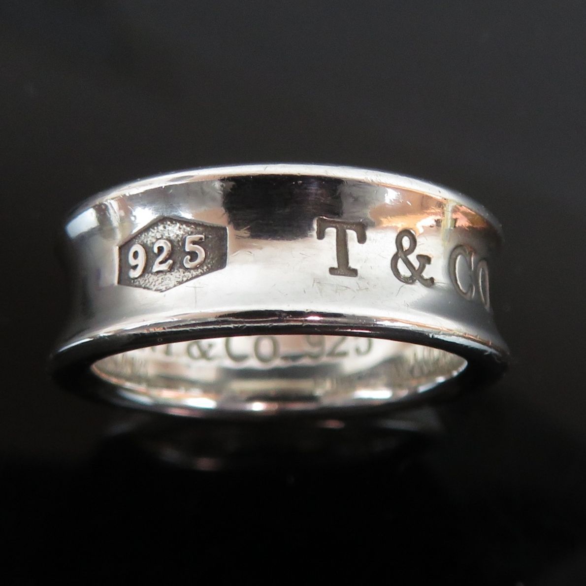TIFFANY＆Co. ティファニー 1837™ リング 指輪 9号 ミディアム幅 スターリングシルバー925 ロゴ T＆CO rk9999