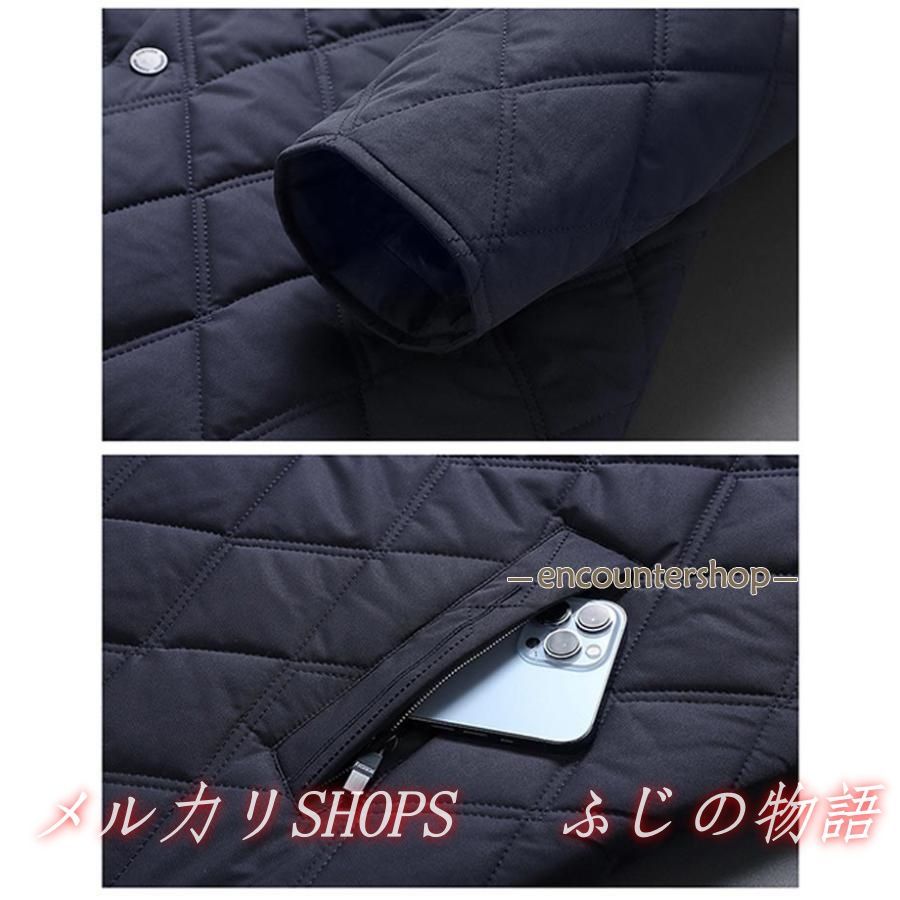 メンズ ビジネス 軽量 コート おしゃれ キルティング キルティングコート ハーフコート 冬 ビジネス カジュアル 暖かい キ258369 ODELLYA_COM