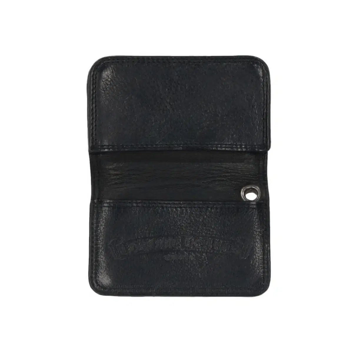  CHROME HAEATS クロムハーツ シルバー スクロール ラベル カードウォレット ブラック 長財布 小物