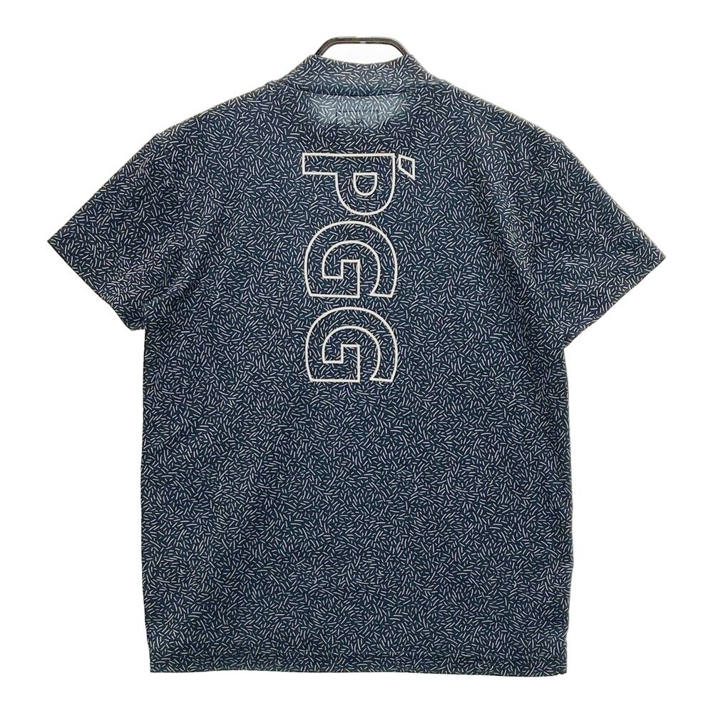 サイズ 4 PGG PEARLY GATES パーリーゲイツ ハイネック 半袖Tシャツ 総柄 ネイビー系 240101477003 ゴルフウェア メンズ ストスト