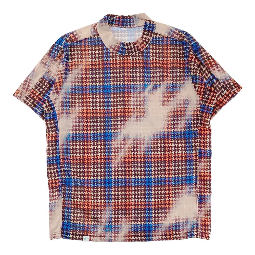 サイズ S BEAMS GOLF ビームスゴルフ × Merph 2025年モデル ハイネック半袖Tシャツ グレンチェック柄 ブラウン系 240101547982 ゴルフウェア メンズ ストスト