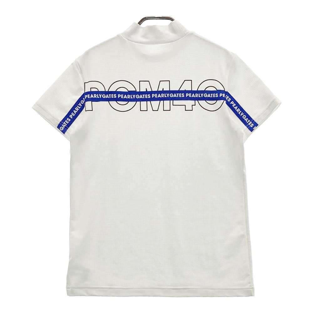 サイズ 2 PEARLY GATES パーリーゲイツ モックネック半袖Tシャツ ホワイト系 240101548759 ゴルフウェア レディース ストスト