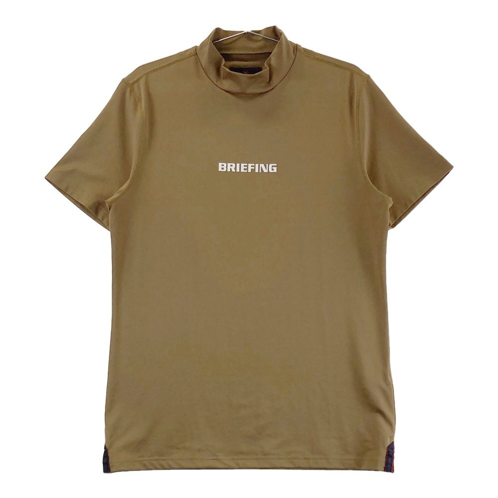 サイズ M BRIEFING GOLF ブリーフィング ハイネック 半袖Tシャツ カーキ系 240101550184 ゴルフウェア メンズ ストスト